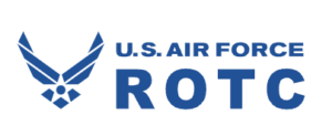 U.S. Air Force ROTC logo with solid blue emblem.